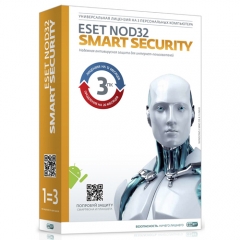 ESET NOD32 Smart Security+ расширенный функционал - универсальная электронная лицензия на 1 год на 3ПК или продление на 20 месяцев