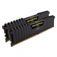 Dual Kit DDR4 32Gb Corsair Vengeance LPX 32GB (2x26GB) DDR4 DRAM 2666MHz (PC4-21300)  Memory Kit - Black