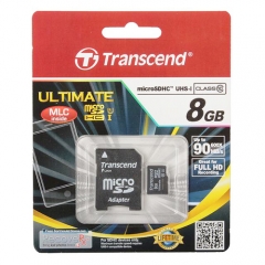 Transcend <TS8GUSDC10> 8GB microSDHC Class 10  UHS-1 (up to 45 mbit/s)